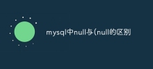 mysql에서 null과 (null의 차이점