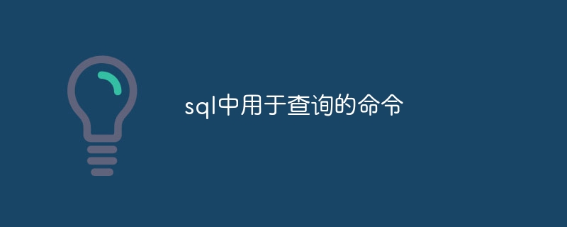 SQLでクエリを実行するためのコマンド