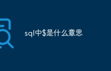 sql中$是什么意思