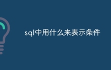 sql中用什么来表示条件