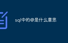 sql中的@是什么意思