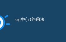 sql中(+)的用法
