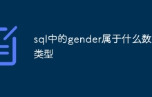 sql中的gender属于什么数据类型