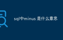 sql中minus 是什么意思