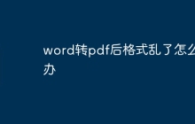 word转pdf后格式乱了怎么办