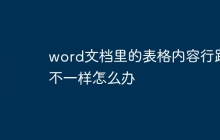word文档里的表格内容行距不一样怎么办