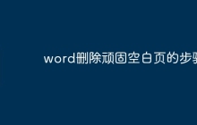 word删除顽固空白页的步骤