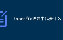 fopen在c语言中代表什么