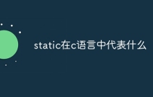 static在c语言中代表什么