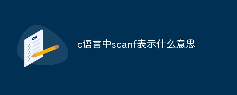 c语言中scanf表示什么意思