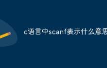 c语言中scanf表示什么意思