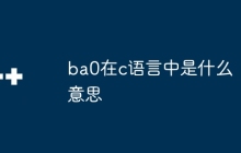 ba0在c语言中是什么意思