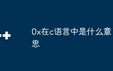 0x在c语言中是什么意思