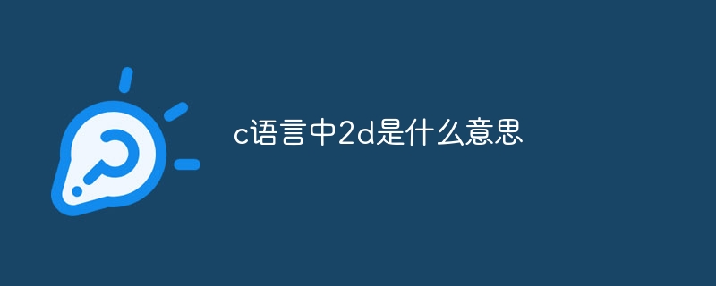 c语言中2d是什么意思