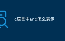 c语言中and怎么表示