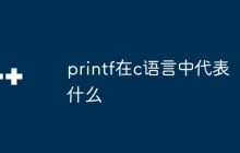 printf在c语言中代表什么