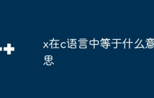 x在c语言中等于什么意思