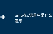 amp在c语言中是什么意思
