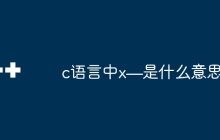 c语言中x—是什么意思