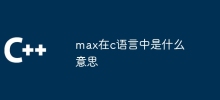 Que signifie max en langage C