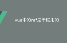 vue中的ref是干啥用的