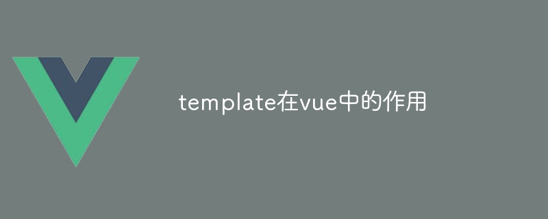 The role of template in vue