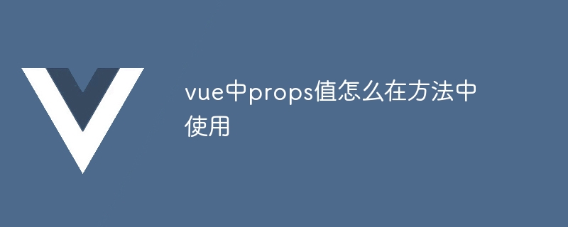 How to use props values ​​in methods in vue