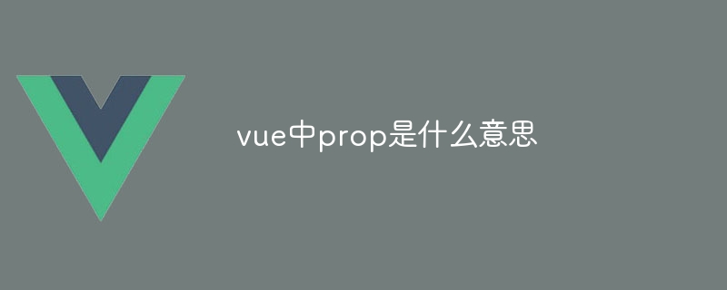 vue中prop是什么意思