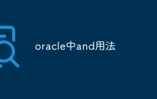 oracle中and用法
