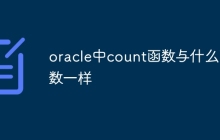 oracle中count函数与什么函数一样