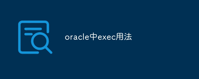 Oracleでのexecの使用法