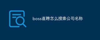 boss直聘怎么搜索公司名称