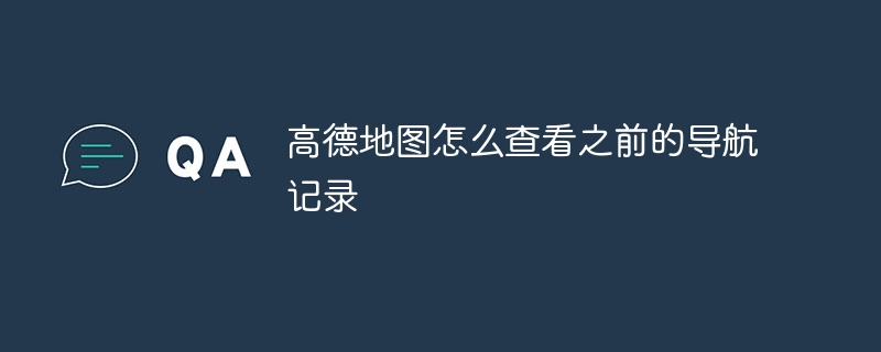 Amap で以前の航行記録を表示する方法