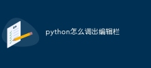 python怎麼調出編輯欄