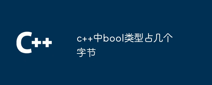 C++에서 bool 유형은 몇 바이트를 차지합니까?