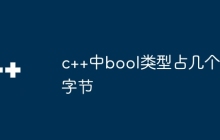 c++中bool类型占几个字节