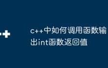 c++中如何调用函数输出int函数返回值