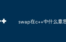 swap在c++中什么意思
