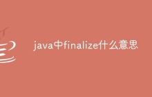 java中finalize什么意思