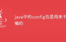 java中的config包是用来干嘛的