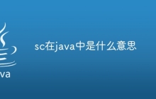 sc在java中是什么意思