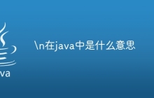 \n在java中是什么意思