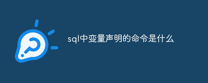 SQLでの変数宣言のコマンドは何ですか？