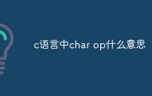 c语言中char op什么意思