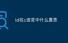 ld在c语言中什么意思