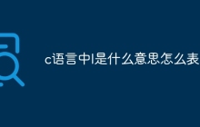 c语言中l是什么意思怎么表示