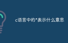c语言中的*表示什么意思