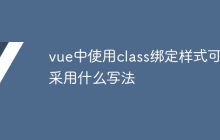 vue中使用class绑定样式可以采用什么写法