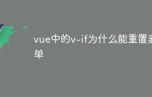 vue中的v-if为什么能重置表单