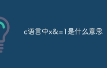 c语言中x&=1是什么意思